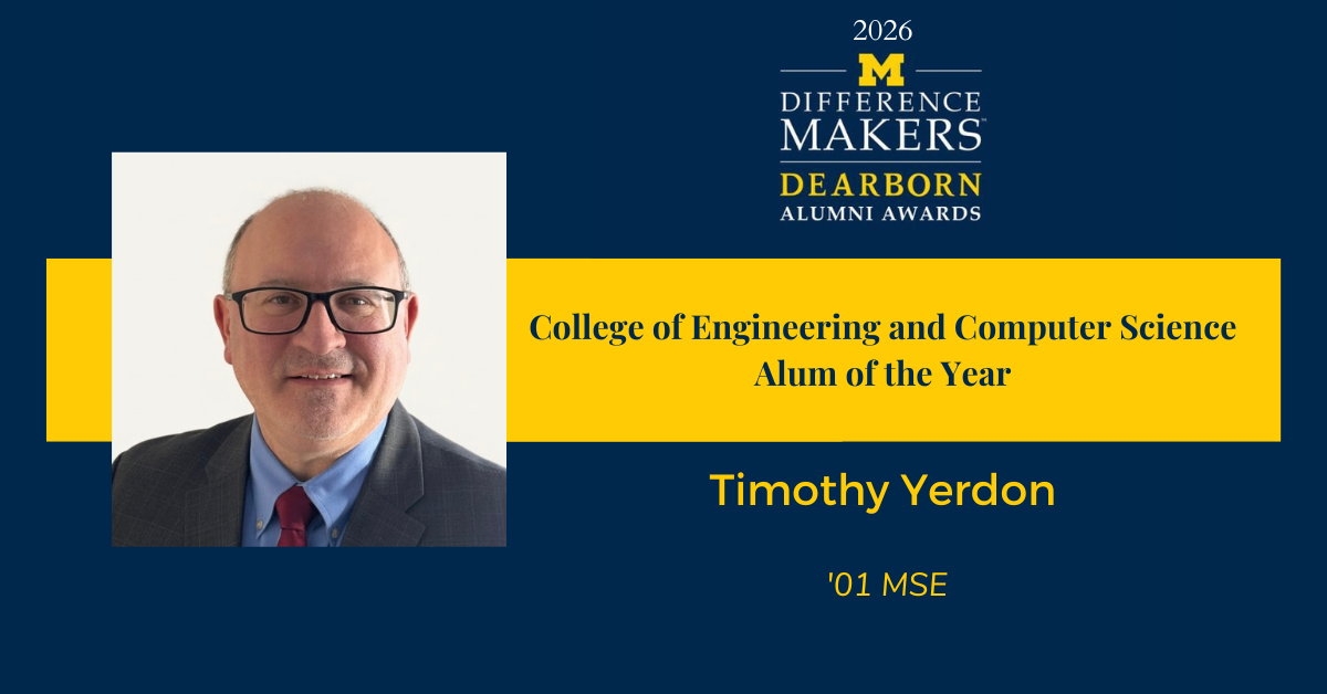 Timothy Yerdon, '01 MSE