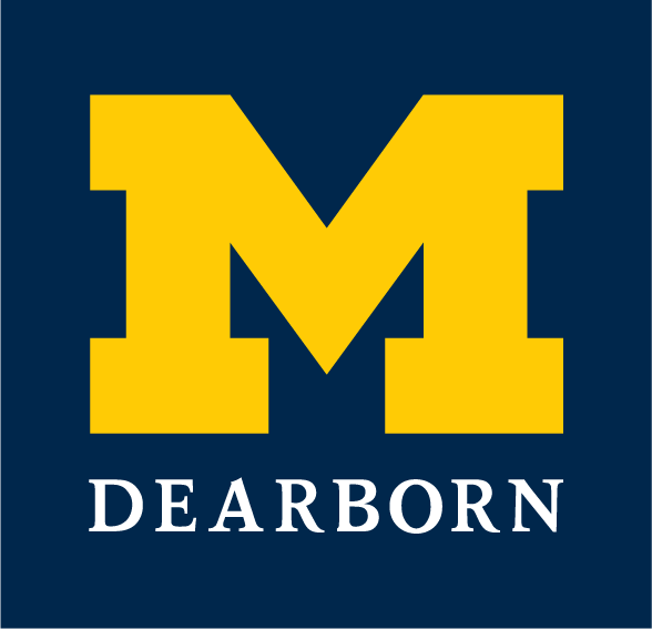 UM-Dearborn logo on navy background