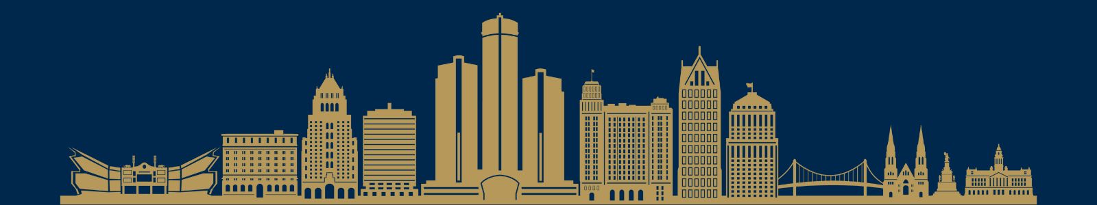 Illustrated Detroit Skyline