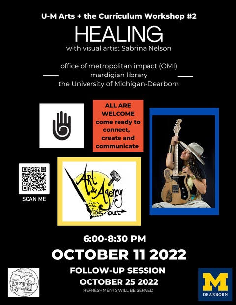 A flyer promoting the October 11th and 25th sessions led by Sabrina Nelson