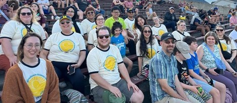 SURE student researchers, faculty, and staff enjoying a Detroit City Football Club match