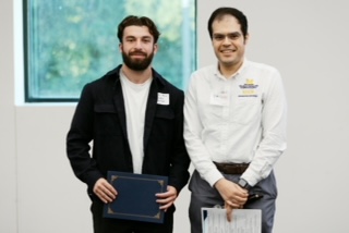 SURE 2025 student researcher Hassan Bazzi receives 1st place at the SURE Showcase.