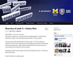Screenshot of E-Academy Blog