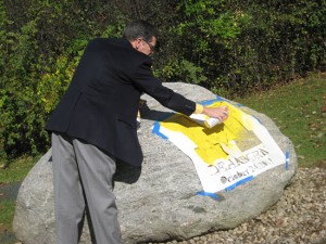 Chancellor among the first to paint the new rock