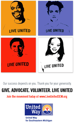 Live United poster of the Southeastern Michigan United Way
