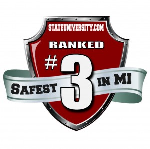 Stateuniversity.com Ranked #3 safest in Michigan logo
