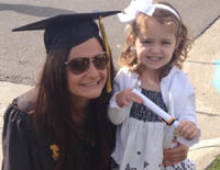 Ashton Steele with her daughter at commencement
