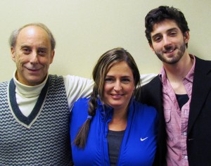 Professor Roger Loeb with students Tina Lynn Perkins and David Bogard