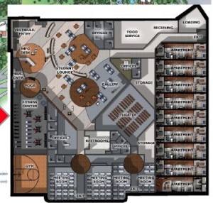Floor plan at The Union at Dearborn