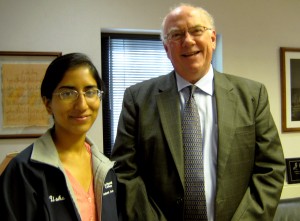 Usha Kadiyala and Chancellor Daniel Little