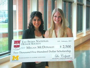 Megan McDonald Tau Sigma Scholarship