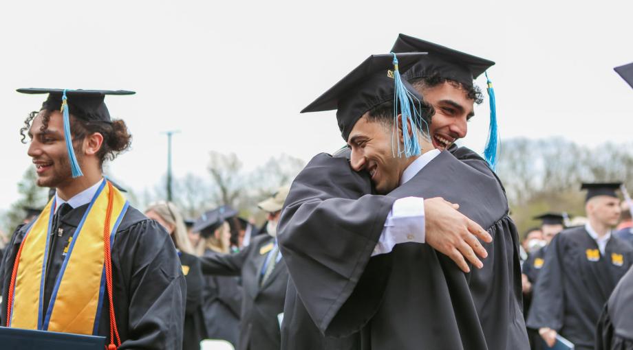 Students celebrate at the Spring 2022 commencement ceremony