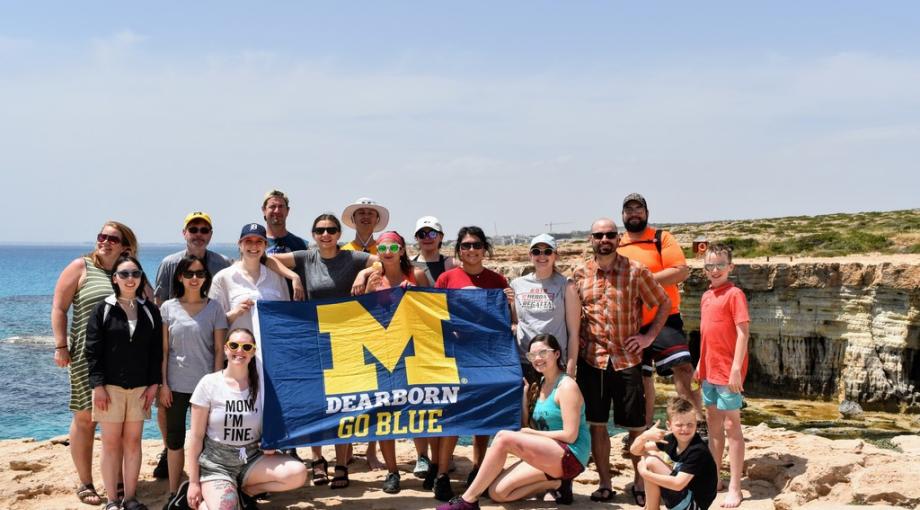 Students in a group shot, for study aboard