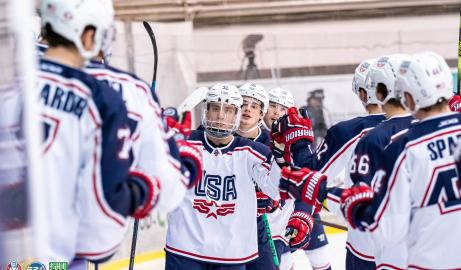 Photo of Brendan West, College of Business senior, playing with Team USA.