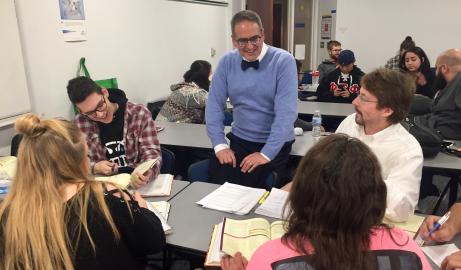 College of Business Lecturer of Marketing Chris Samfilippo is working with COB students