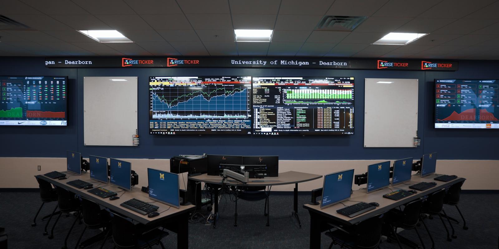 Bloomberg Finance lab at UM-Dearborn College of Business