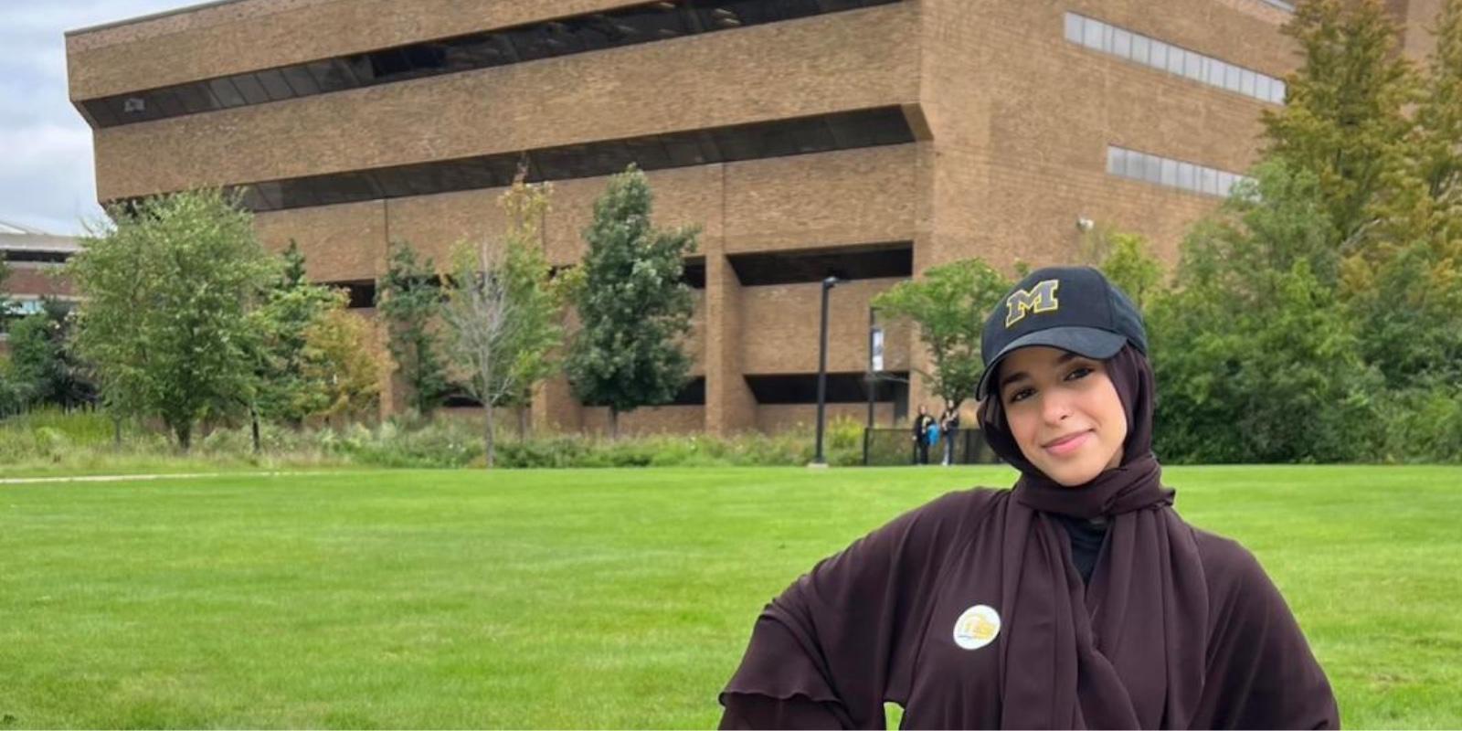 Alyamamh Rahimee, a first-year UM-Dearborn student, leads the campus charter of Breaking the Cycle with Books