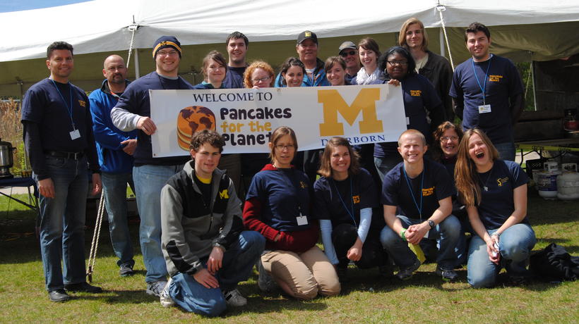 Volunteers for the Pancakes for the Planet Fundraiser