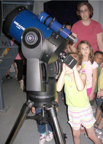 Kids with telescope