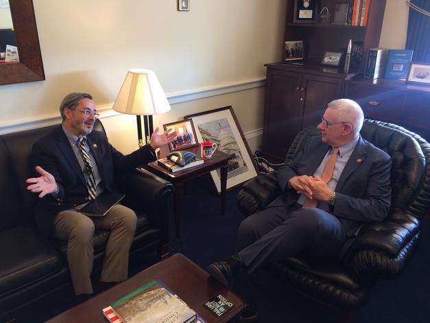 March 12, 2019: Chancellor Grasso meets with Congressman Mitchell, in Washington DC, to discuss the impact of UM-Dearborn. 