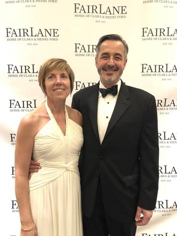 April 5, 2019: Chancellor Grasso and his wife, Susan, attend the annual Fair Lane, Home of Clara and Henry Ford dinner dance.