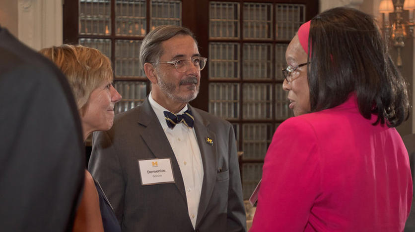 October 9, 2018: Chancellor Grasso and his wife Susan host alumni, community leaders and friends of UM-Dearborn during three welcome receptions held at the Detroit Athletic Club, the Inn at St. John's in Plymouth and the Birmingham Country Club.