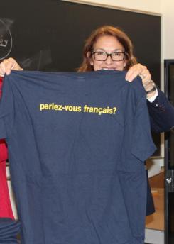 Prof. Scarlatta promotes the French Studies program.