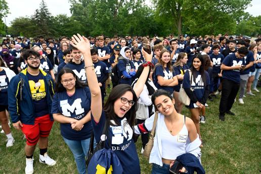 Excited New Students Wolverine Welcome Day 2022