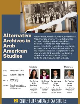 Alternative Archives in Arab American Studies