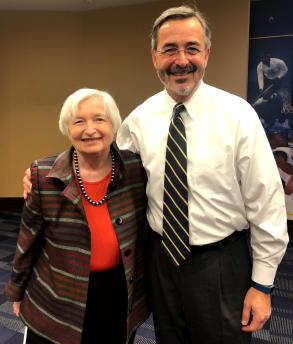 Chancellor Grasso with Secretary Janet Yellen