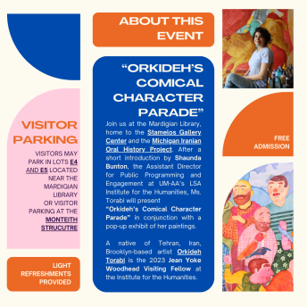 Orkideh's Comical Character Parade flyer
