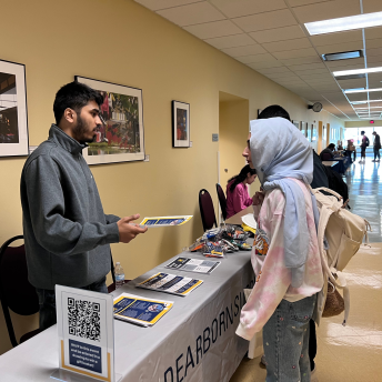 Dearborn Support information table in the University Center