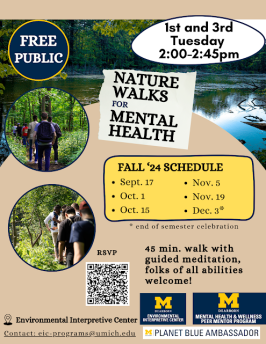 Fall 2024 Mental Health Walks Flyer