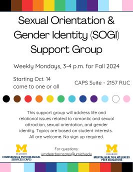 Sexual Orientation & Gender Identity (SOGI) Support Group