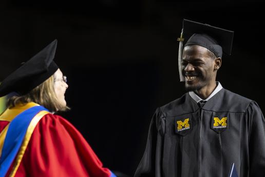 Scene from Fall 2024 commencement