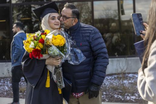 Scene from Fall 2024 commencement