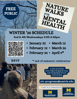 Nature Walks for Mental Health Flyer