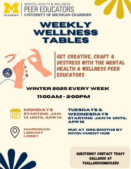 Winter 2025 Weekly Wellness Tables Flyer