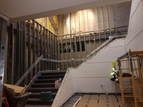 Interior stairwell construction