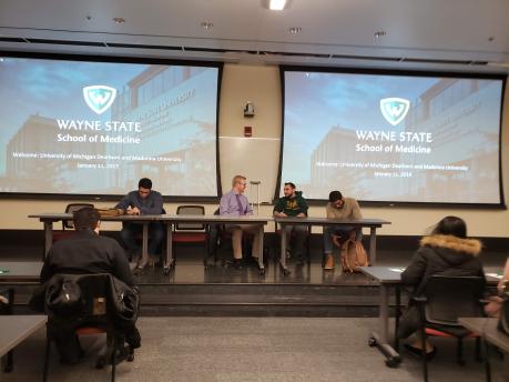 Panel presentation with officials from Wayne State University