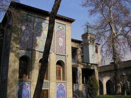 Colorful and ornate exterior of Golestan Palace Tehran