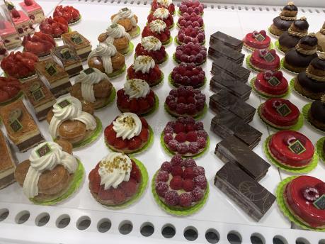 Array of individual sized desserts