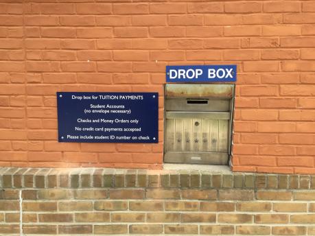 Drop box located at James C. Renick University Center