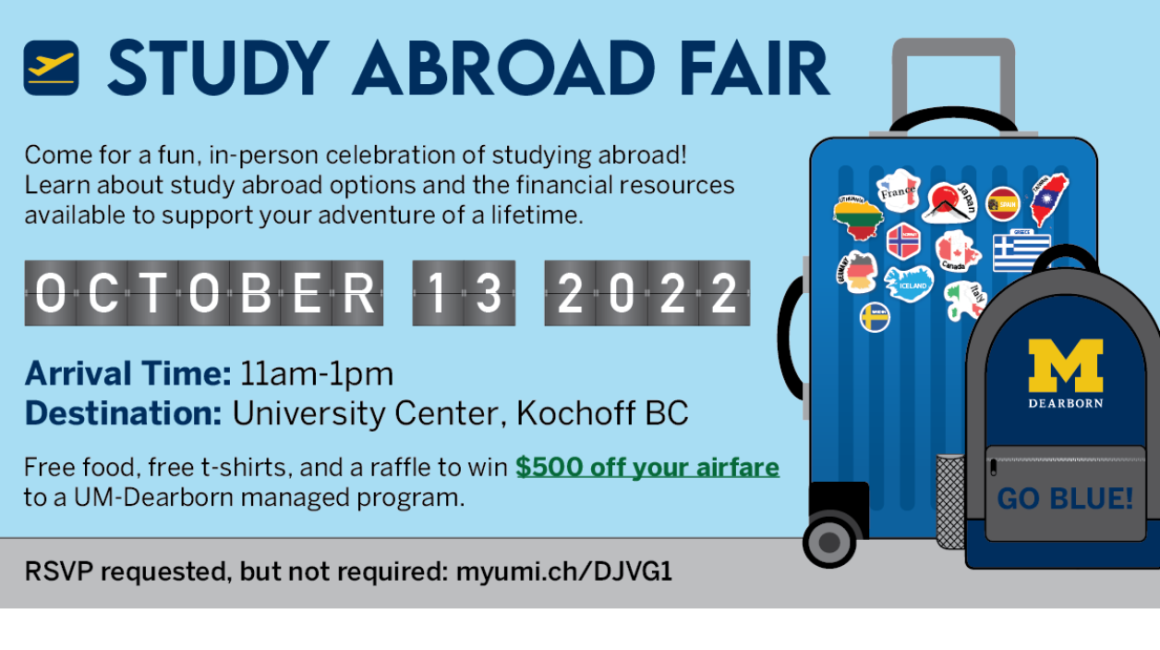 Study Abroad Fair on 10/13