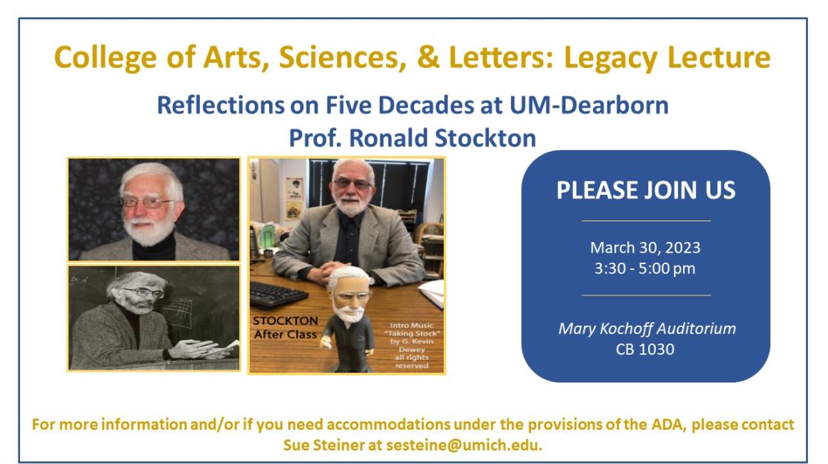 Ron Stockton's Legacy Lecture