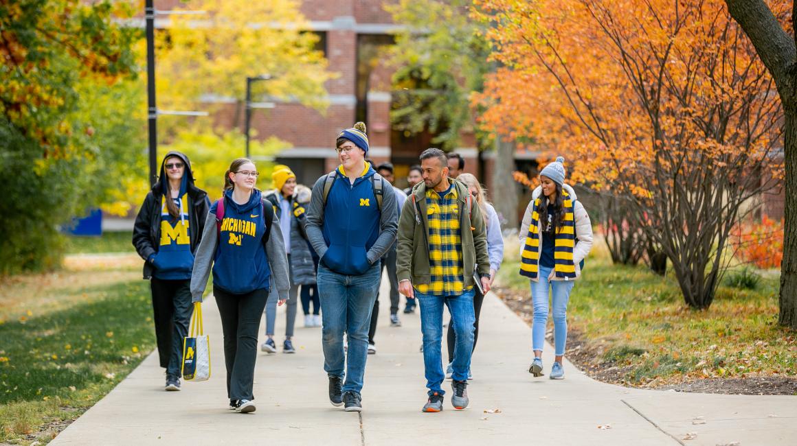 Photo of students on campus