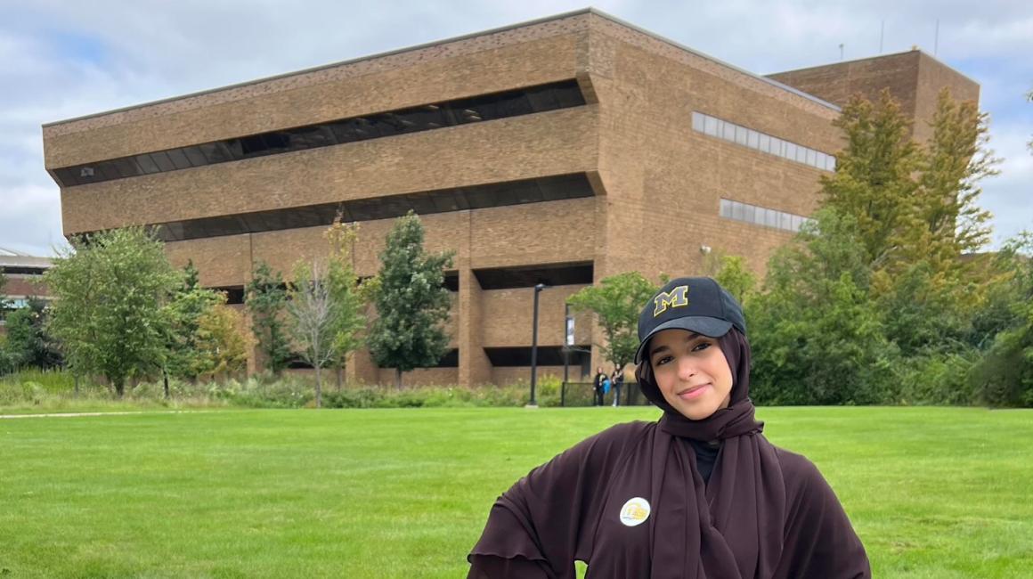 Alyamamh Rahimee, a first-year UM-Dearborn student, leads the campus chapter of Breaking the Cycle with Books
