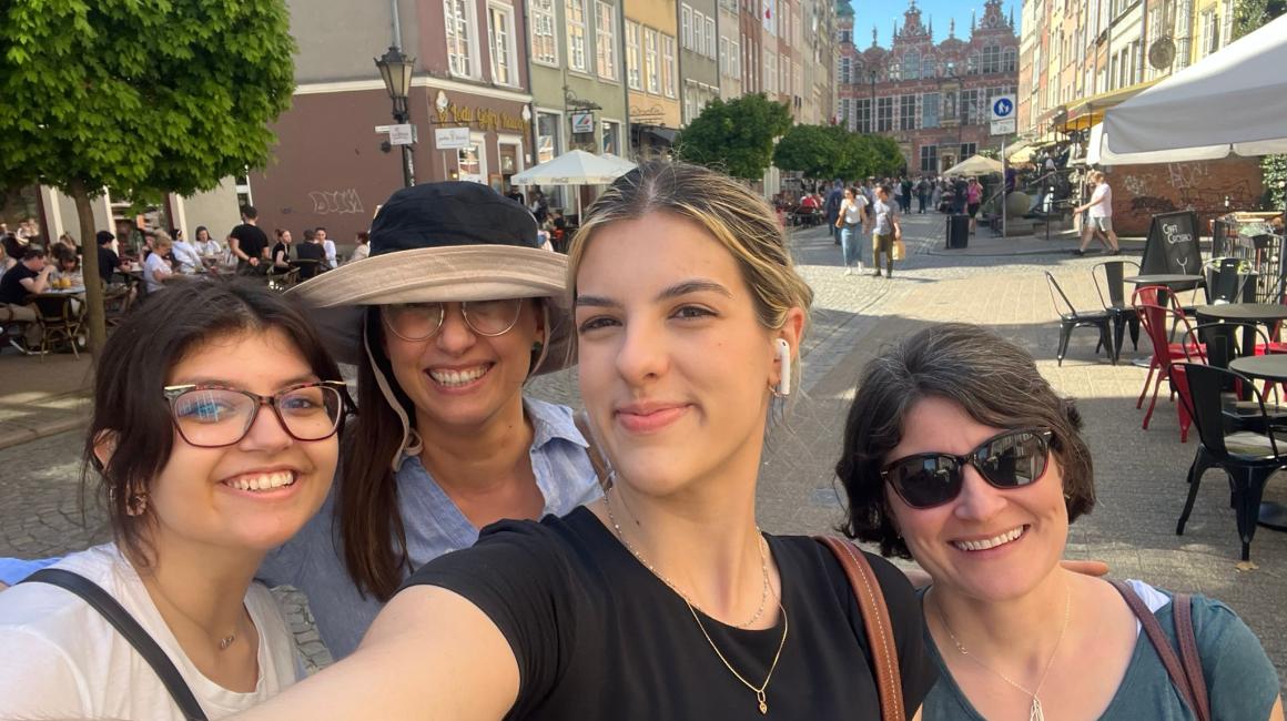 Faculty and student attending the study abroad in Poland