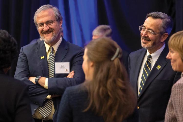 President Mark Schissel joined Chancellor Grasso and guests at inauguration lunch.