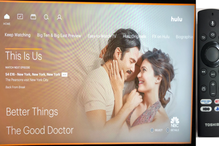 Redesign of Hulu TV User Interface by Andrew Lozon, Elaine Cook, Jacky Pozniak, Jack Ruggless, Juddson Potter, and Varun Patel